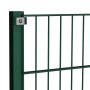 Panel de valla con postes de hierro 522x80 cm verde