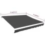 Markise aus weißem anthrazitgrauem Segeltuch 400x300 cm von vidaXL, Markisen - Ref: Foro24-143710, Preis: 69,85 €, Rabatt: %