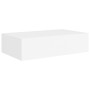 Wandregale mit Schublade 2 Stück MDF weiß 40x23,5x10 cm von vidaXL, Regale und Regale - Ref: Foro24-330242, Preis: 63,14 €, R...