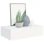 Wall shelves with drawer 2 pcs MDF white 40x23.5x10 cm by vidaXL, Shelves and shelves - Ref: Foro24-330242, Price: 61,77 €, D...