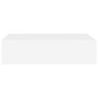 Wall shelves with drawer 2 pcs MDF white 40x23.5x10 cm by vidaXL, Shelves and shelves - Ref: Foro24-330242, Price: 63,14 €, D...