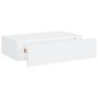 Wall shelves with drawer 2 pcs MDF white 40x23.5x10 cm by vidaXL, Shelves and shelves - Ref: Foro24-330242, Price: 63,14 €, D...