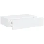 Wall shelves with drawer 2 pcs MDF white 40x23.5x10 cm by vidaXL, Shelves and shelves - Ref: Foro24-330242, Price: 61,77 €, D...
