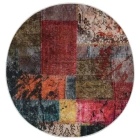 Mehrfarbiger, rutschfester, waschbarer Patchwork-Teppich φ120 cm von vidaXL, Teppiche - Ref: Foro24-337969, Preis: 34,41 €, R...