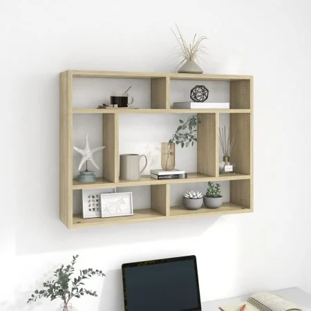Wandregal aus eichenfarbenem Sperrholz, 75 x 16 x 55 cm von vidaXL, Regale und Regale - Ref: Foro24-803005, Preis: 35,99 €, R...