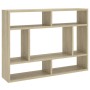 Estantería de pared madera contrachapada color roble 75x16x55cm