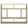 Estantería de pared madera contrachapada color roble 75x16x55cm