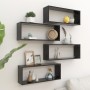 Wandwürfelregal 4 Stück schwarzes Sperrholz 60x15x23 cm von vidaXL, Regale und Regale - Ref: Foro24-807137, Preis: 49,85 €, R...