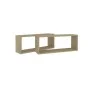 Wall cube shelf 2 units Sonoma oak plywood 60x15x23 cm by vidaXL, Shelves and shelves - Ref: Foro24-807142, Price: 37,84 €, D...