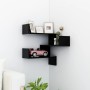 Schwarzes Eckwandregal aus Holzwerkstoff 40x40x50 cm von vidaXL, Regale und Regale - Ref: Foro24-807225, Preis: 28,48 €, Raba...
