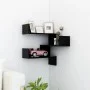 Schwarzes Eckwandregal aus Holzwerkstoff 40x40x50 cm von vidaXL, Regale und Regale - Ref: Foro24-807225, Preis: 27,79 €, Raba...