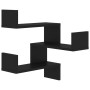 Engineered wood black corner wall shelf 40x40x50 cm by vidaXL, Shelves and shelves - Ref: Foro24-807225, Price: 28,48 €, Disc...