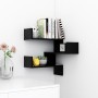 Schwarzes Eckwandregal aus Holzwerkstoff 40x40x50 cm von vidaXL, Regale und Regale - Ref: Foro24-807225, Preis: 28,48 €, Raba...