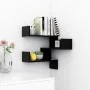 Schwarzes Eckwandregal aus Holzwerkstoff 40x40x50 cm von vidaXL, Regale und Regale - Ref: Foro24-807225, Preis: 27,79 €, Raba...