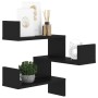 Schwarzes Eckwandregal aus Holzwerkstoff 40x40x50 cm von vidaXL, Regale und Regale - Ref: Foro24-807225, Preis: 28,48 €, Raba...