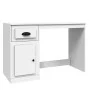Weißer Sperrholzschreibtisch mit Schublade 115x50x75 cm von vidaXL, Schreibtische - Ref: Foro24-816472, Preis: 83,53 €, Rabat...