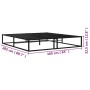Black metal bed frame 160x200 cm by vidaXL, Beds and slatted bases - Ref: Foro24-324789, Price: 119,81 €, Discount: %