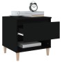 Mesita de noche madera contrachapada negro 50x46x50 cm de vidaXL, Mesitas de noche - Ref: Foro24-819534, Precio: 44,56 €, Des...