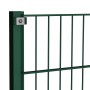 Panel de valla con postes de hierro 1040x120 cm verde
