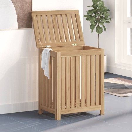 Wäschekorb aus massivem Teakholz 50x35x60 cm von vidaXL, Wäschekörbe - Ref: Foro24-340759, Preis: 83,41 €, Rabatt: %