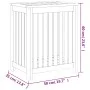 Laundry basket solid teak wood 50x35x60 cm by vidaXL, Laundry baskets - Ref: Foro24-340759, Price: 72,27 €, Discount: %