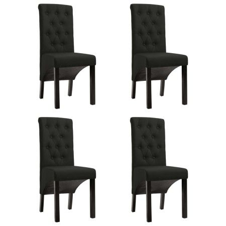 Esszimmerstühle 4 Einheiten aus schwarzem Stoff von vidaXL, Essstühle - Ref: Foro24-276975, Preis: 371,02 €, Rabatt: %