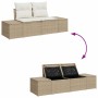 Conjunto de sofá de jardín 8 pcs Beige Poliratán