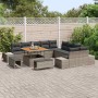 Conjunto de sofá de jardín 13 pcs Gris Claro y Gris Oscuro