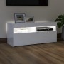TV-Schrank mit strahlend weißen LED-Leuchten 90x35x40 cm von vidaXL, TV-Möbel - Ref: Foro24-804388, Preis: 74,96 €, Rabatt: %