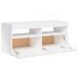 TV-Schrank mit strahlend weißen LED-Leuchten 90x35x40 cm von vidaXL, TV-Möbel - Ref: Foro24-804388, Preis: 74,96 €, Rabatt: %