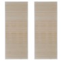 Alfombras rectangulares de bambú natural 2 unidades 120x180 cm