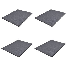 Felpudos de PVC 4 unidades gris 90x60 cm