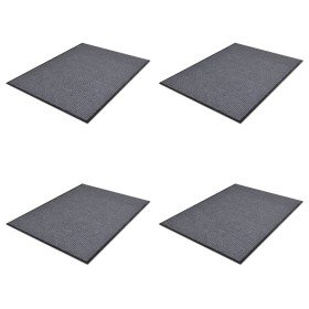 Felpudos de PVC 4 unidades gris 90x60 cm