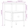 Nachttisch aus geräuchertem Eichenholzwerkstoff, 34 x 36 x 50 cm von vidaXL, Nachttische - Ref: Foro24-826047, Preis: 40,72 €...
