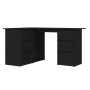Eckschreibtisch aus schwarzem Sperrholz, 145 x 100 x 76 cm von vidaXL, Schreibtische - Ref: Foro24-801090, Preis: 216,54 €, R...