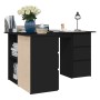 Eckschreibtisch aus schwarzem Sperrholz, 145 x 100 x 76 cm von vidaXL, Schreibtische - Ref: Foro24-801090, Preis: 216,54 €, R...