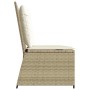 Banco de jardín con cojín Beige Poliratán