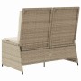 Banco de jardín con cojín Beige Poliratán