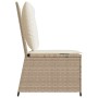 Sofá de jardín con cojín Beige Poliratán