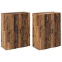 Armarios Montados en la Pared 2 pcs Madera vieja