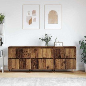 Tableros Lateral 3 pcs Madera vieja 180 x 35 x 70 cm