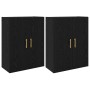 Armarios Montados en la Pared 2 pcs Roble negro
