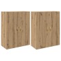 Armarios Montados en la Pared 2 pcs Roble artisan