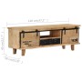 TV-Schrank aus massivem Mangoholz, 120 x 30 x 40 cm von vidaXL, TV-Möbel - Ref: Foro24-249873, Preis: 229,50 €, Rabatt: %