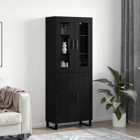 Alacena Roble negro 69.5 x 34 x 90 cm Madera contrachapada