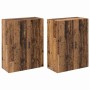 Armarios Montados en la Pared 2 pcs Madera vieja