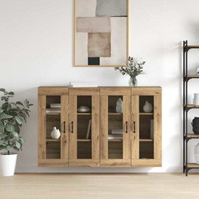Armarios Montados en la Pared 2 pcs Roble artisan