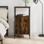 Nachttisch aus geräuchertem Eichenholzwerkstoff, 41 x 31 x 80 cm von vidaXL, Nachttische - Ref: Foro24-825927, Preis: 41,16 €...