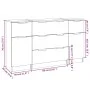 Set mit 3 Stück Sideboard aus weißem Sperrholz von vidaXL, Sideboards - Ref: Foro24-3115820, Preis: 166,71 €, Rabatt: %