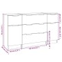 Set mit 3 Stück Sideboard aus weißem Sperrholz von vidaXL, Sideboards - Ref: Foro24-3115820, Preis: 172,67 €, Rabatt: %